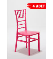 4 Adet Soho Pembe Sandalye / Balkon-Bahçe-Mutfak