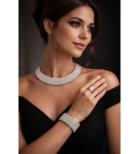 Zirkon Taşlı Gümüş Set Kolye Bileklik Yüzük 3'lü set Abiye Nişan Düğün Gelin Takı Tasma Choker (Gümüş Gri)