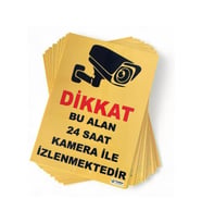 Bu Alan 24 Saat Kamera Ile Izlenmektedir Levhası (Çok Renkli)