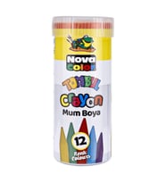Nova Color Tombul Mum Boya 12 Renk Metal Tüp 