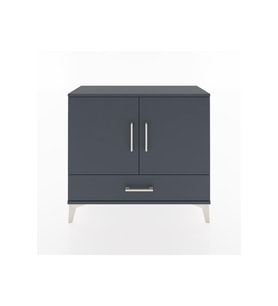 Arges Şifonyer 2 Raflı Tek Çekmeceli 2 Kapaklı 88x30x80 Antrasit-Antrasit
