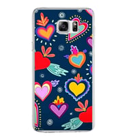 PrintiFy Samsung Galaxy Note 5 ile Uyumlu 1mm Slim Fit Retro Colors 3 Baskılı Şeffaf  Kılıf