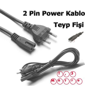 ÇİFT OLUKLU 220 VOLT AC GÜÇ CEYRAN IŞILDAK POWER ELEKTRİK KABLOSU - CİHAZINIZIN GİRİŞ YERİNE BAKINIZ