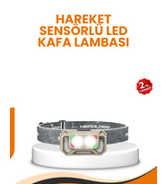 Uzun Menzilli Sensörlü Led Kafa Lambası Kamp Yürüyüş