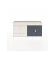 Arges Konsol Tek Raflı 6 Çekmeceli 2 Kapaklı 176x30x99 Aytaşı-Antrasit/Aytaşı