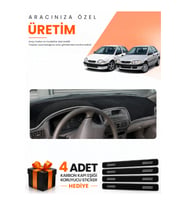 TOYOTA COROLLA TERRA E110 (1997-2002) Uyumlu Torpido Koruma Örtüsü Oto Kılıfı - Siyah Gri