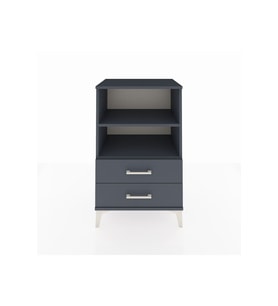 Hyperion Komodin 2 Raflı 2 Çekmeceli 60x44x96 Antrasit-Antrasit