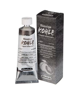 Schmincke Kohle Liquid Charcoal Sıvı Kömür 35ml Peach Stone Black