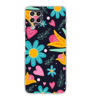 PrintiFy Samsung Galaxy M32 ile Uyumlu Retro Color 1  Kamera Korumalı Şeffaf  Kılıf