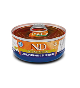 ND Balkabaklı Kuzu Etli Yaban Mersinli Kedi Konservesi 70 Gr (Turuncu)