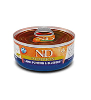 ND Balkabaklı Kuzu Etli Yaban Mersinli Kedi Konservesi 70 Gr (Turuncu)