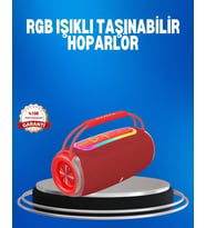RGB LED Işıklı 20W Taşınabilir Hoparlör Bluetooth 5.3 + Type-C Şarj