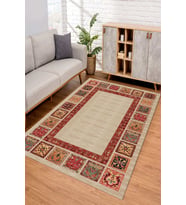 Dijital Kaymaz Taban Yıkanabilir Renkli Salon Halısı Mutfak Halısı Yolluk ND-SD-1184 (Çok Renkli)