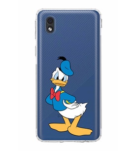 Samsung Galaxy A01 Core  Kamera Korumalı Kapak Donald Duck Tasarımlı  Şeffaf Kılıf