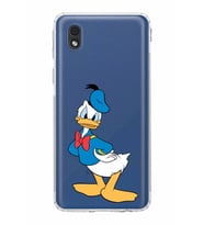 Samsung Galaxy A01 Core  Kamera Korumalı Kapak Donald Duck Tasarımlı  Şeffaf Kılıf