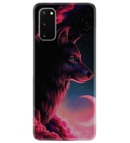 Samsung A02S A03S A10 A12 A13 A21S A22 Kılıf Desenli Silikon Wolf and Moon 1380