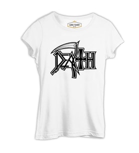 Death - Logo 4 Beyaz Kadın Tshirt