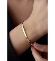 14 K Gold Kaplama 925 Ayar Gümüş Ajda Bilezik