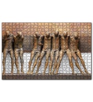 Cakapuzzle Çamur Heykeller Omuz Omuza Puzzle Yapboz MDF (Ahşap) (120 Parça)