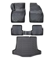 Ford Focus 2 2005-2010 Sedan 3D Paspas+Bagaj Havuzu Seti (Siyah)