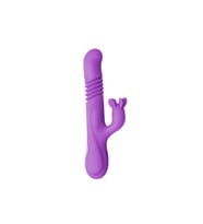 Hareketli Uyarıcılı Isıtmalı Rabbit Vibratör Mor