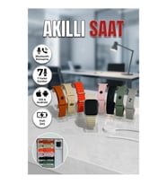 Bluetooth Aramalı Akıllı Saat 7 Kordonlu iOS Android Uyumlu Spor ve Günlük Kullanım