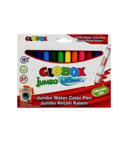 Globox Yıkanabilir Jumbo Keçeli Kalem 12 Renk (Karışık)