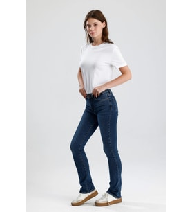 #KadınPantolon Koyu Indigo Denim Monica24 Boot Fit Kesim Yumuşak Doğal His Veren Kadın Jean Pantolon