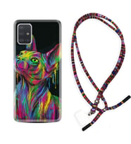 Samsung a71 A72 A73 A7 A9 2018 C7 C9 Kılıf Boyun Asklı Rasta Silikon Color Cat 1754