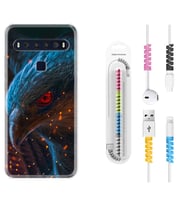 TCL 10L 10 Plus 10SE 20E 20SE 30SE L7 Kılıf Kablo Koruma Spiral Silikon Şahin 1756