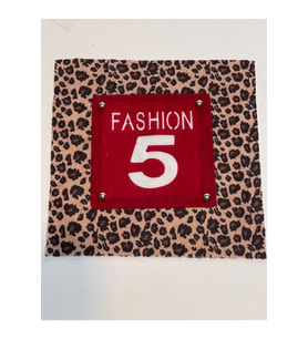 21X21 CM LEOPAR FASHION 5 KIRMIZI LEOPAR APLİKE APLİKE YAMA ARMA AKSESUAR
