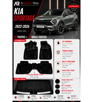 KIA SPORTAGE 2022-2026 Araca Özel 3D Paspas + 3D Bagaj Havuzu