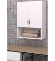 Montana Banyo Dolabı, Makina Üstü Dolap, Havlu Dolabı, Çamaşır Dolabı, Kapaklı Dolap Beyaz