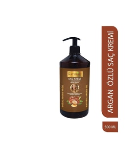 Argan Yağlı Saç Bakım Kremi 500 Ml  Yoğun Nemlendirici ve Onarıcı Saç Bakımı