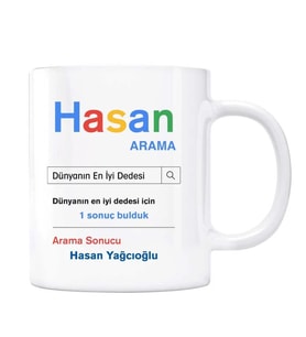 Kişiye Özel İsimli Arama Motoru Kupa Bardak - Dünyanın En İyi Dedesi