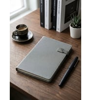 Kişiye Özel İsim Yazılı Termo Deri Defter - Metal Tokalı ve Kalem Tutuculu Hediyelik