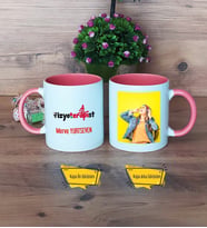 Fizyoterapist Kupa Bardak Pembe Fotoğraflı Fizyoterapistler Günü Hediyesi
