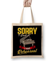 Cute Sorry I Can't I Have Rehearsal Piano Player Bez Çanta Uzun Saplı