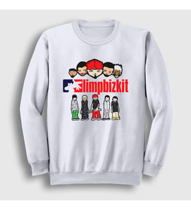 Presmono Unisex Beyaz Logo Limp Bizkit Sweatshirt 554607tt