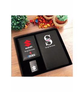 KİŞİYE ÖZEL BEYAZ HARF TEMALI TARİHSİZ DEFTER - SUZUKİ RUHSAT - ÇAKMAK (Siyah)