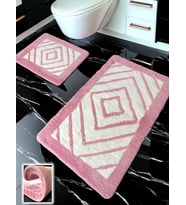 Niva Pembe 2li Banyo Paspası (60x100 50x60 cm)