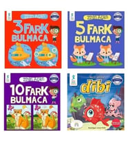 Zihin Açan Fark Bulmacalar (3 Fark - 5 Fark - 10 Fark) - Dibi Hikaye Kitabı HEDİYE
