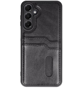 Northcity Samsung Galaxy A16 5G Uyumlu Kılıf Sara Kartvizitli Deri Kılıf - Siyah