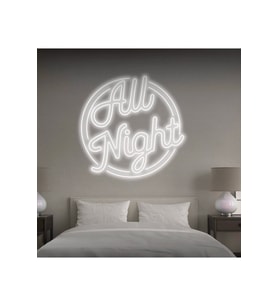 All Night Yazılı Neon Tabela