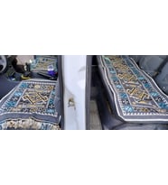 Pratik Oto Koltuk Kilim Seti • 3 Parça • Makine Dokuma • Akrilik & Polyester • Saçaklı (Antrasit)