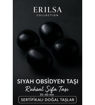 Sertifikalı Doğal Siyah Obsidyen Taşı Kütle 35-40 mm – Ruhsal Şifa ve Koruma Taşı (Çok Renkli)