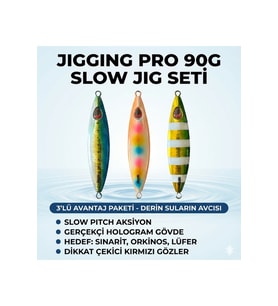 90g Slow Jig Seti - 3'lü Avantaj Paketi: Derin Suların Yeni Hakimi!