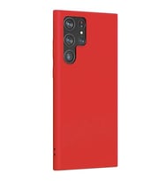 Vendas Samsung S22 Ultra Uyumlu Fora Serisi Yumuşak Rubber Silikon Kılıf (Kırmızı)
