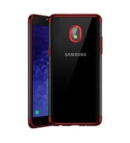 Zore Galaxy J4 2018 ile Uyumlu Glitter Silikon Kılıf Kırmızı