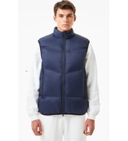 Lacoste Down Fill Mens West Dik Yaka Kaz Tüyü Erkek Yelek Lacivert